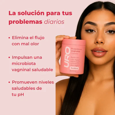 URO Probiótico Íntimo - Equilibra tu pH Vaginal, Elimina Olor y Previene Infecciones