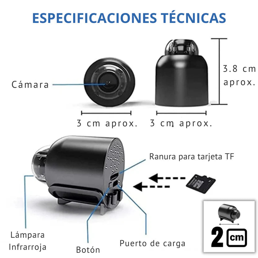 Mini SpyCam HD - Vigilancia invisible desde tu celular