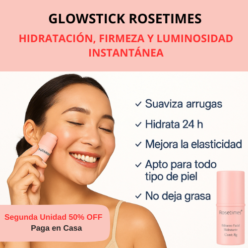 GlowStick Rosétimes - Bálsamo Facial Hidratante Antiarrugas