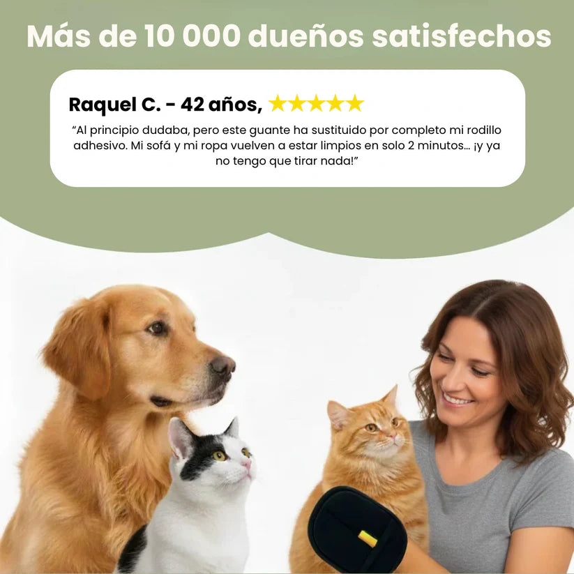PetPulse - Guante electrostático que atrapa pelos en sofá, ropa y auto