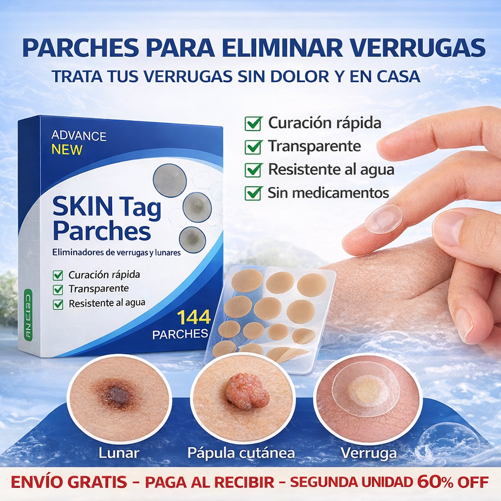 PARCHES SKIN TAG - ELIMINA VERRUGAS SIN DOLOR NI CIRUGÍA