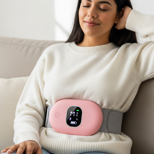 HerHeat™ – Mujer usando el cinturón térmico