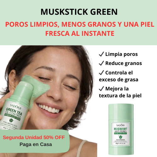 Maskstick Green - Mascarilla de arcilla para poros abiertos, granos y exceso de grasa