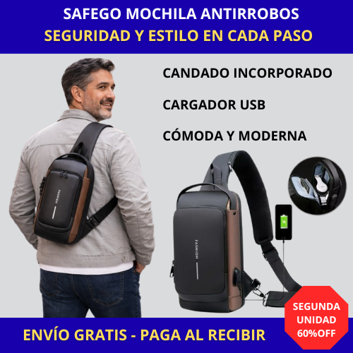 SafeGo Mochila Antirrobo - Protege Tus Cosas y Olvídate de los Robos