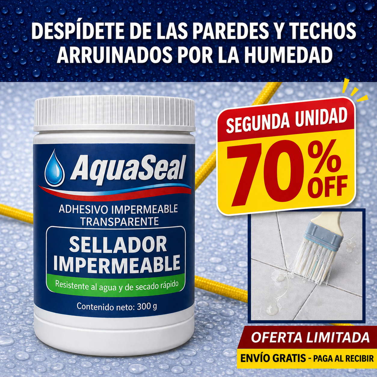 AquaSeal Sellador Impermeable — Protección Total Contra Filtraciones y Humedad